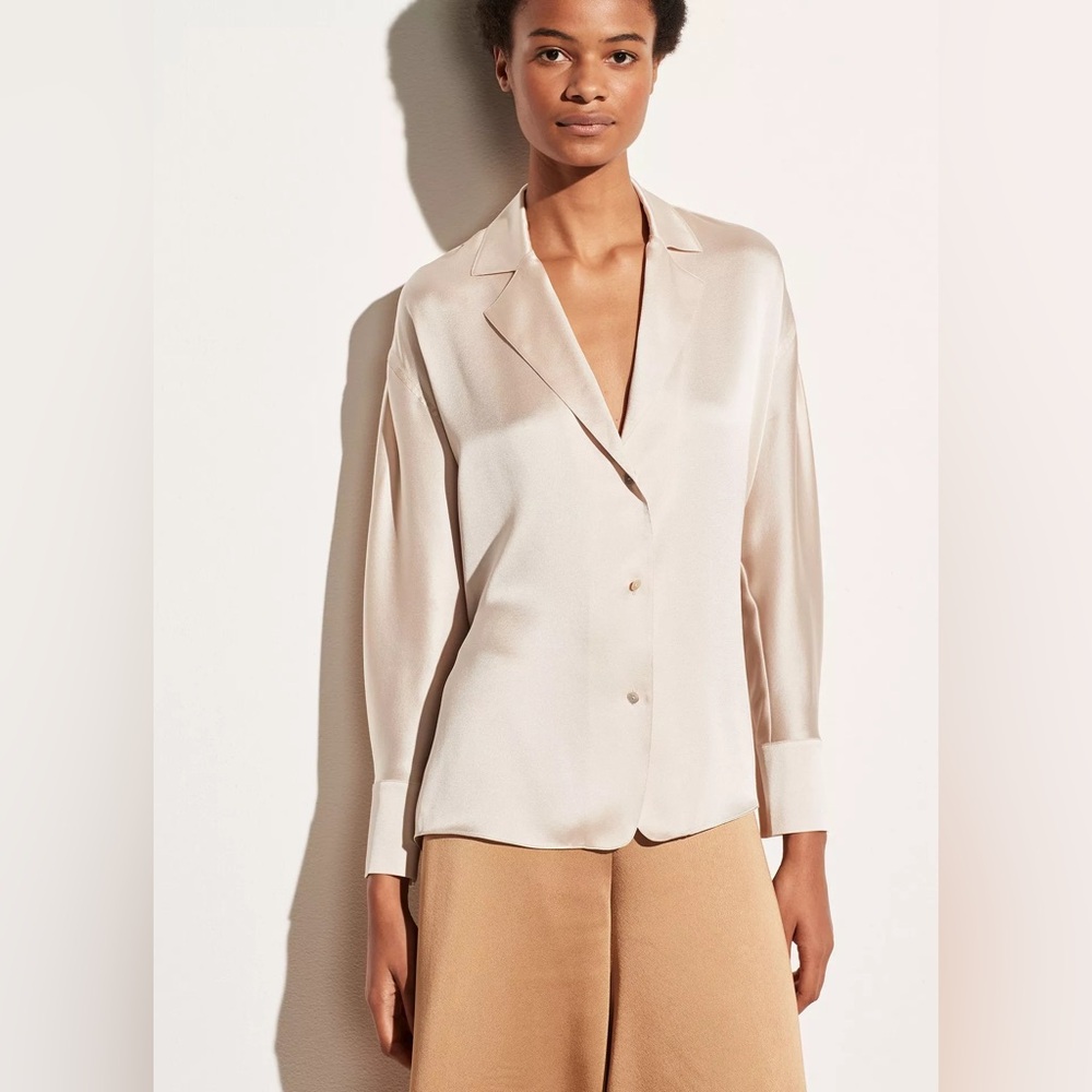 Vince NWT Women’s Silk Blouse with Bow Detail | Originally $365